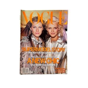 Vogue January 2000 Vintage Magazine Gisele + Carmen Kass Gucci Louis Vuitton